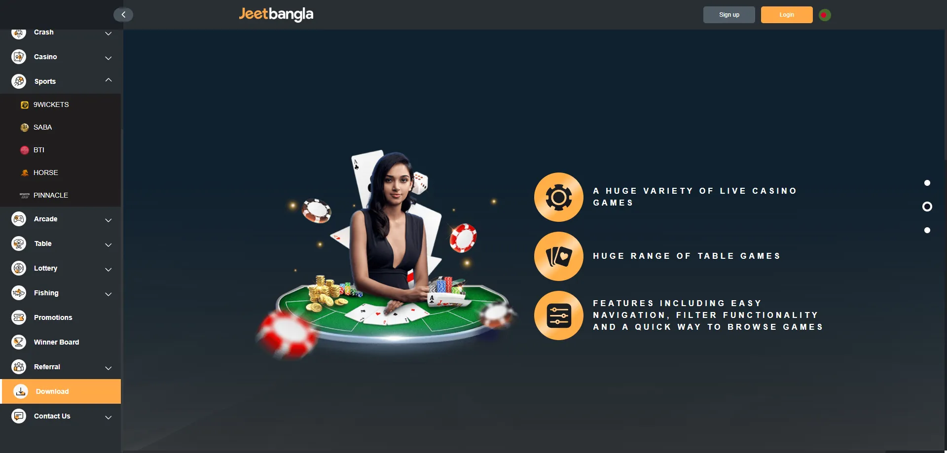 jeetbangla casino Android APK download for mobile gaming in Bangladesh