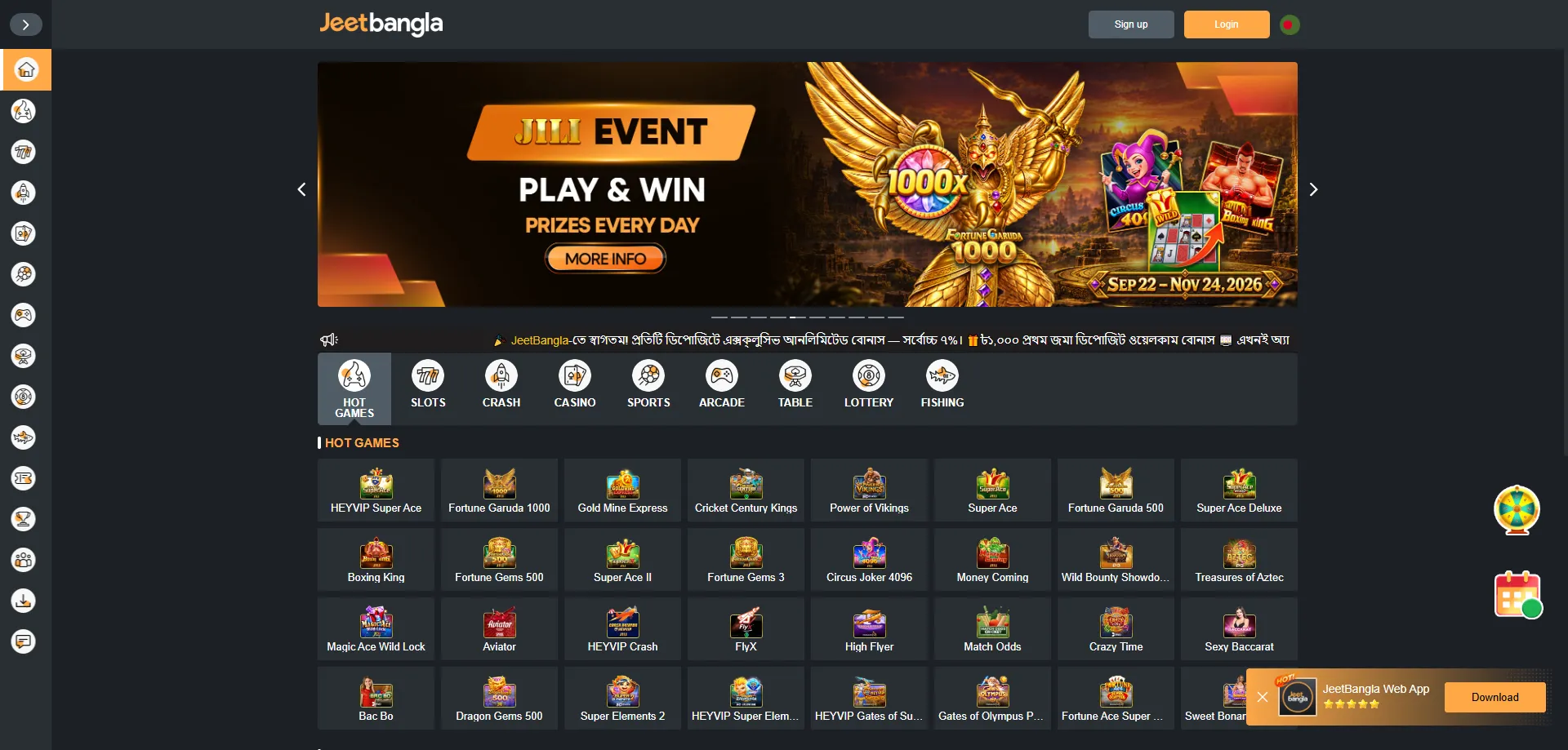 jeetbangla online gaming platform overview for Bangladesh players