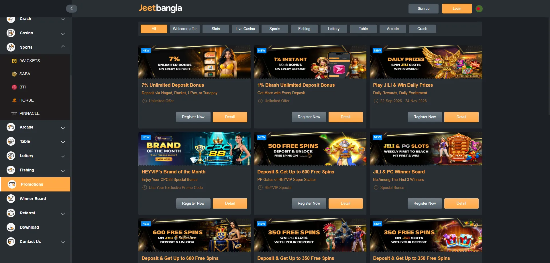 jeetbangla casino daily slot promotions and tournament rewards